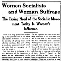 Women Socialists and Women Suffrage