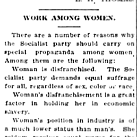 Work Among Women Newspaper Article