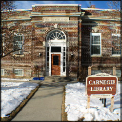 Red Lodge Carnegie Library, photo courtesy of the State Historic Preservation Office.