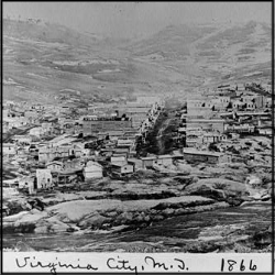 Virginia City, 1866. Photo courtesy of the Library of Congress. HABS MONT,29-VIRG,2--1.
