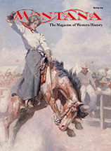 Spring 2013 Montana The Magazine of Western History cover featuring a woman on a bucking horse.