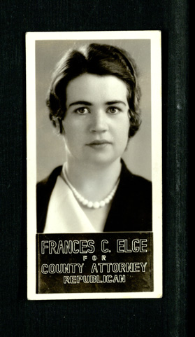 Frances Elge cultivated a deliberately ladylike style as she made her way up the ranks of the male dominated legal profession. Montana’s first woman elected county attorney, Elge was later one of the few women Indian probate judges for the Department of Interior. Frances C. Elge Papers, MHS Archives