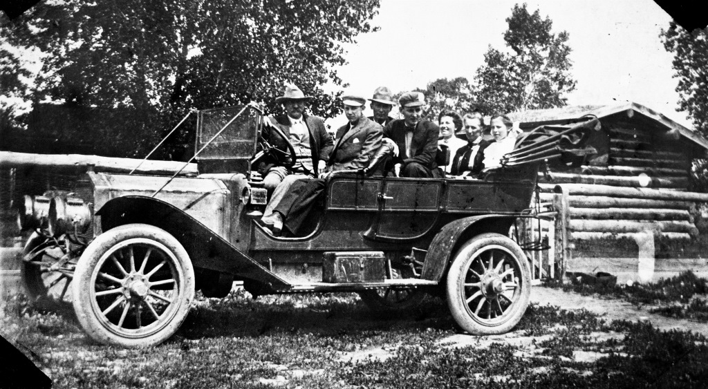 Open Mitchell Car with seven passengers