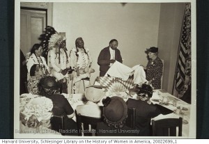 Henrietta Crockett, one of Montana’s first public health nurses, served on the Montana Tuberculosis Association for thirty years. Among her accomplishments was the construction of a medical wing dedicated to Native Americans at the state tuberculosis sanitarium in Galen, which had previously excluded American Indians. In 1949, tribal members presented her with a star quilt in recognition of her advocacy. Schlesinger Library on the History of Women in America, Radcliffe Institute, MC433-359-2